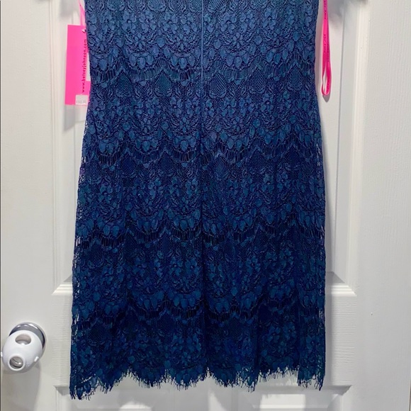 BETSEY JOHNSON SHEATH LACE NECKTIE DRESS SZ 8 - Picture 13 of 15